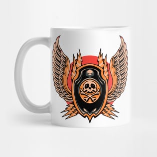 skull shield tattoo Mug